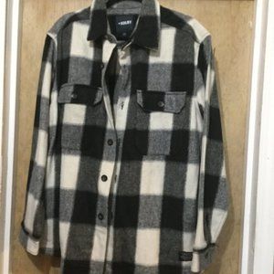 NWT Kolby super soft shacket size large black and white plaid